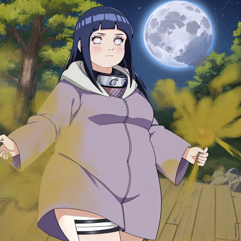 Masterpiece, ultra-detailed,Obese  Hinata from Naruto, solo, farting, 4K resolution, aspect ratio 9:16, beautiful dress. programme,

Obra maestra, detallada hasta el extremo, Hinata de Naruto, solita, calidad 4K, Aspect ratio 9:16, vestido hermoso. Anime,

Here is a more complete description:

Obra maestra del dibujo animado, detallada hasta el extremo, Hinata Uzumaki Gorda, pedos, sola en el escenario, iluminada por la luz de una luna llena que filtra a