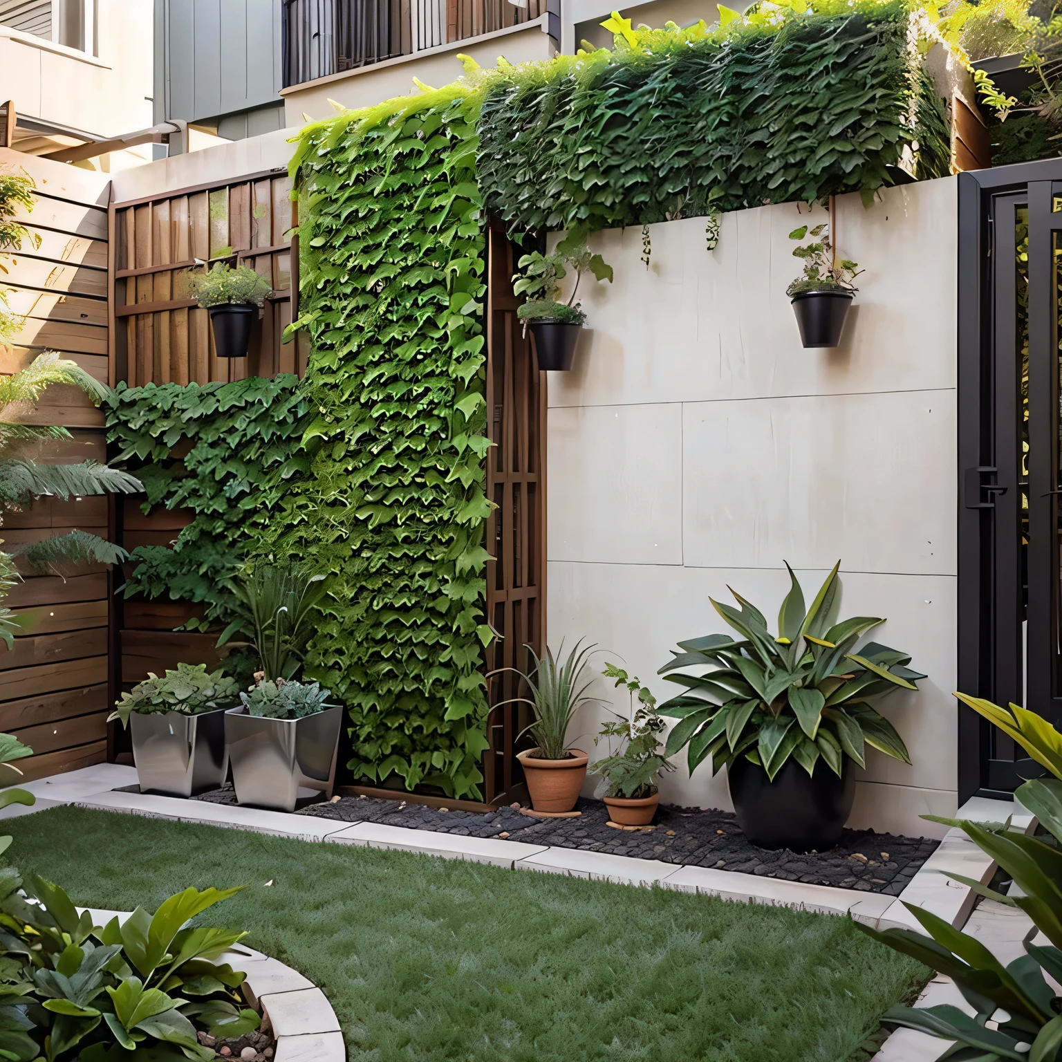 Big Ideas for Small Spaces | Transforming Your Tiny Front Yard into a Stunning Outdoor Oasis installing vertical gardens along a wall