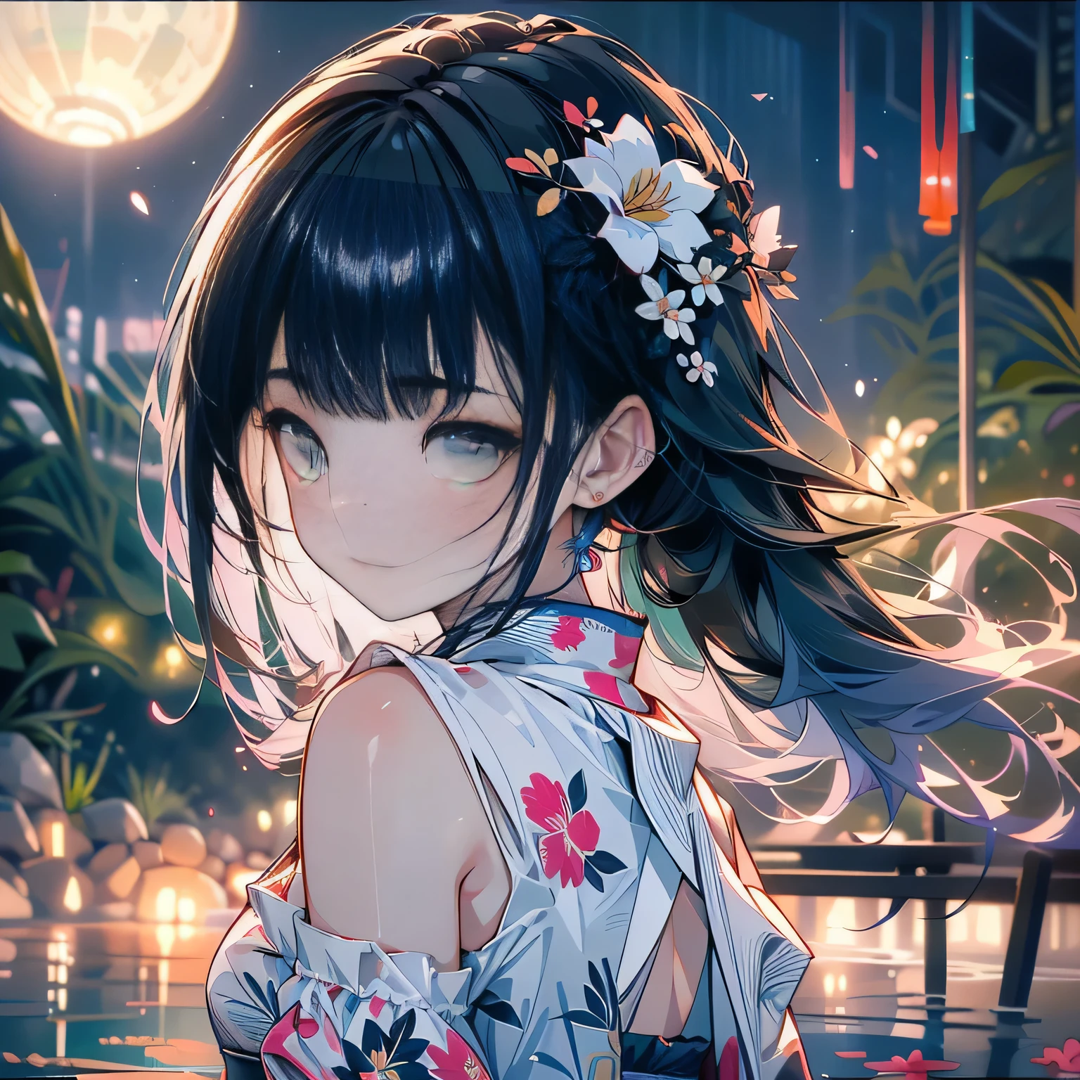 ((panty shot)),((lifting skirt)),((flower printed panties focus)),Vulgar,low angle,from below, cleavage,(( looking at the viewer)),
full body,low angle,from below,♥(japanese flower printed yukata),(bathing in the spa), ((1girl,cute,young,Semi long beautiful black hair,blunt bangs,beautiful green eyes)),(solo),((masterpiece, highest resolution,best quality)), ((realistic:1.5,Beautiful girl RAW photo)), (bathing in the spa), (looking at the viewer), innocent smile,cinematic lighting,beautiful outside open spa, rocks,natural beauty,full moon,night sky