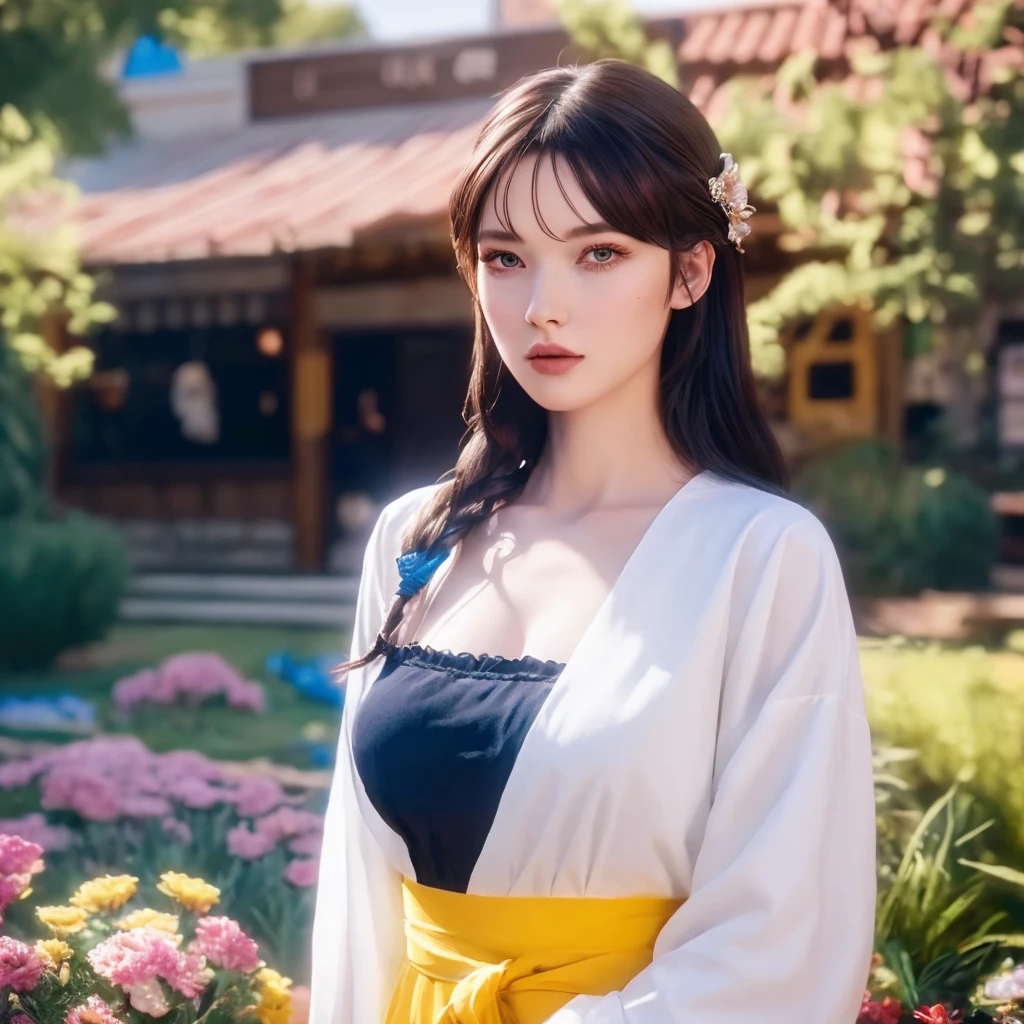 (วอลล์เปเปอร์ CG unity 8k ที่very detailed),(Masterpiece), (best quality), (very detailed), (best illustrations),(best shadow), cowboy shoot, (sharp eyeliner, eyelid, Detailed eyes:1.1), (city background:1.2), ,Take a break , Version 3 (Girls' frontline), , 3D,8k,