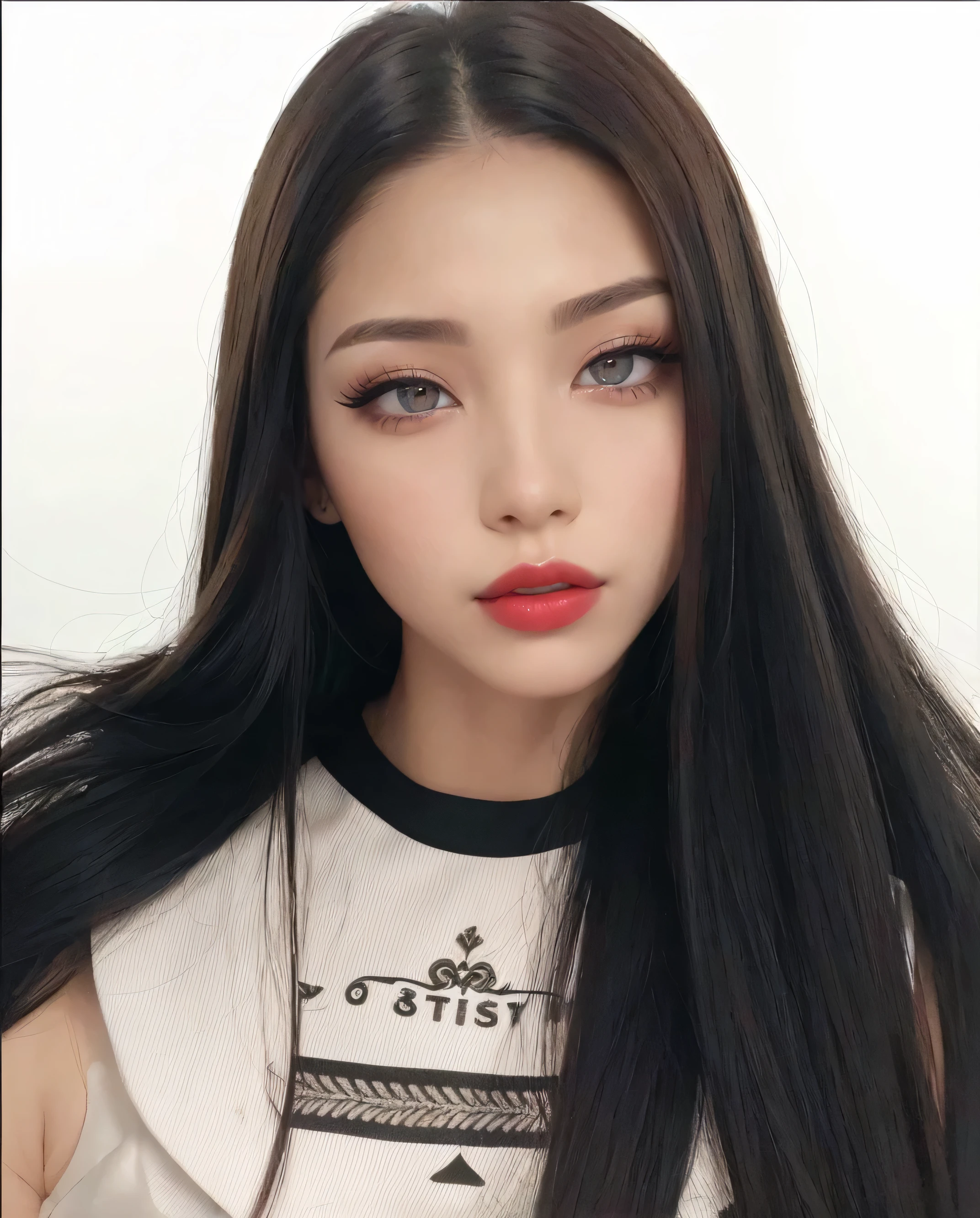 ((Best quality, 8k, Masterpiece :1.3)), Sharp focus :1.2, A pretty woman with perfect figure :1.4, (red hair. Layered length, Also show your ears. In front of the camera. Ear texture. Ear hole details. Realistic. Close-up Shot of Ear. At close range. Shot from the side_Highly detailed face and skin texture, Detailed eyes, Double eyelid. Make-up face. red lipstick, highest quality, beautiful face, beauty asians girl