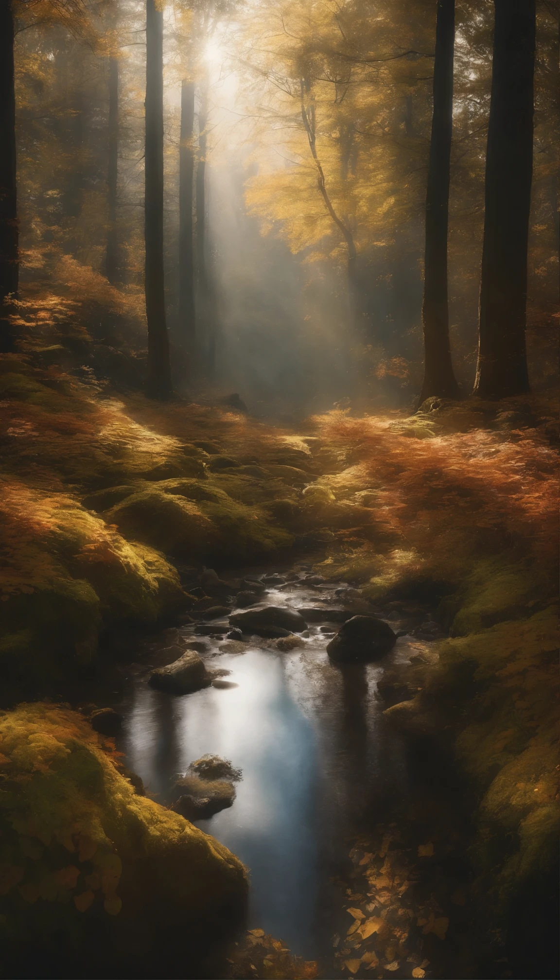 A masterpiece that represents the pinnacle of quality and complexity、Breathtaking landscapes rendered in Unity for 8K wallpapers。Each pixel is、As if captured with the finest lens、Full of exquisite details。Golden Autumn、green々The scene unfolding in the forest is、The sky is decorated with delicate falling petals、Dancing in the light air、Swirling。green々The sunlight shining through the tall treetops、Painting a tapestry of shadows on the forest floor、Each one is a testament to the dominance of light and shadow.。This is not just art、A vivid depiction of the wonders of nature。