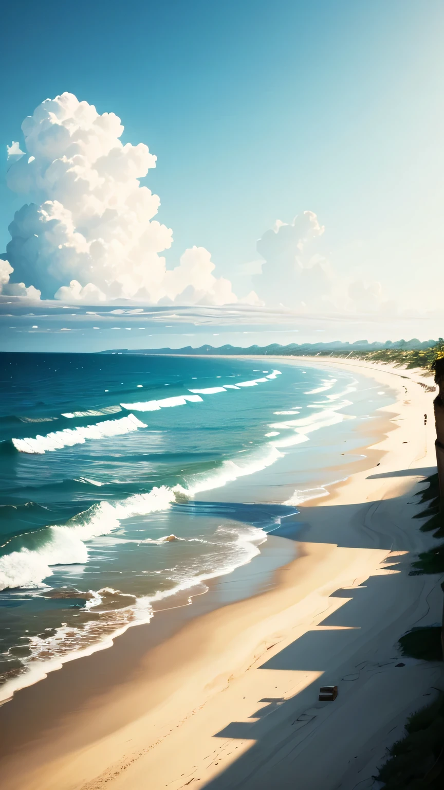 simple_wallpaper, beach, blue_level,