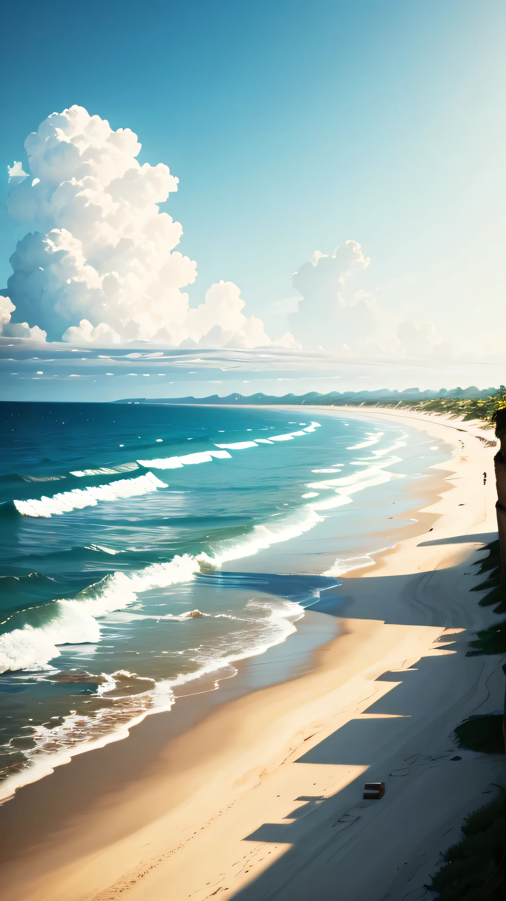 simple_wallpaper, beach, blue_level,