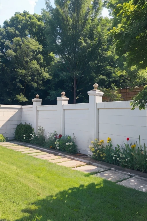The wall was reinforced and raised,There is an iron fence on top.