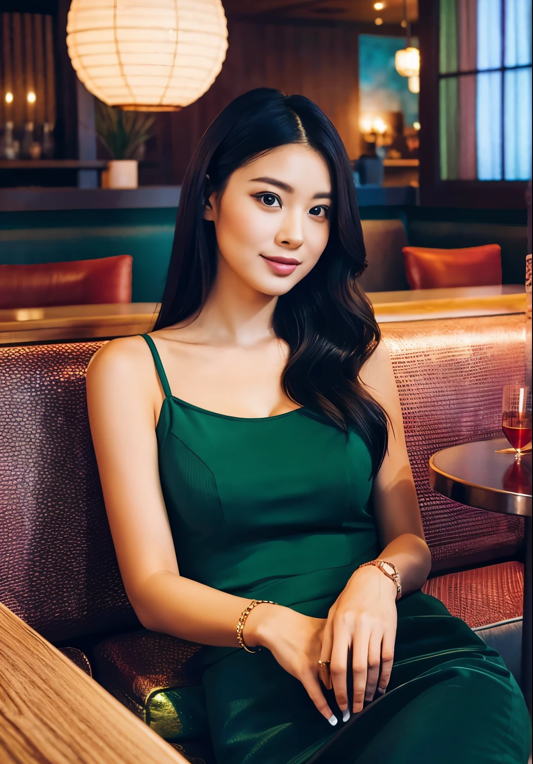 araffe woman sitting on a couch in a restaurant with a small air conditioner, 30 years old woman, 3 0 years old woman, 2 , 2 8 years old old, lovely wors old, attractive girl, 3 2 years old, 3 6 years old, a youman, asian wome