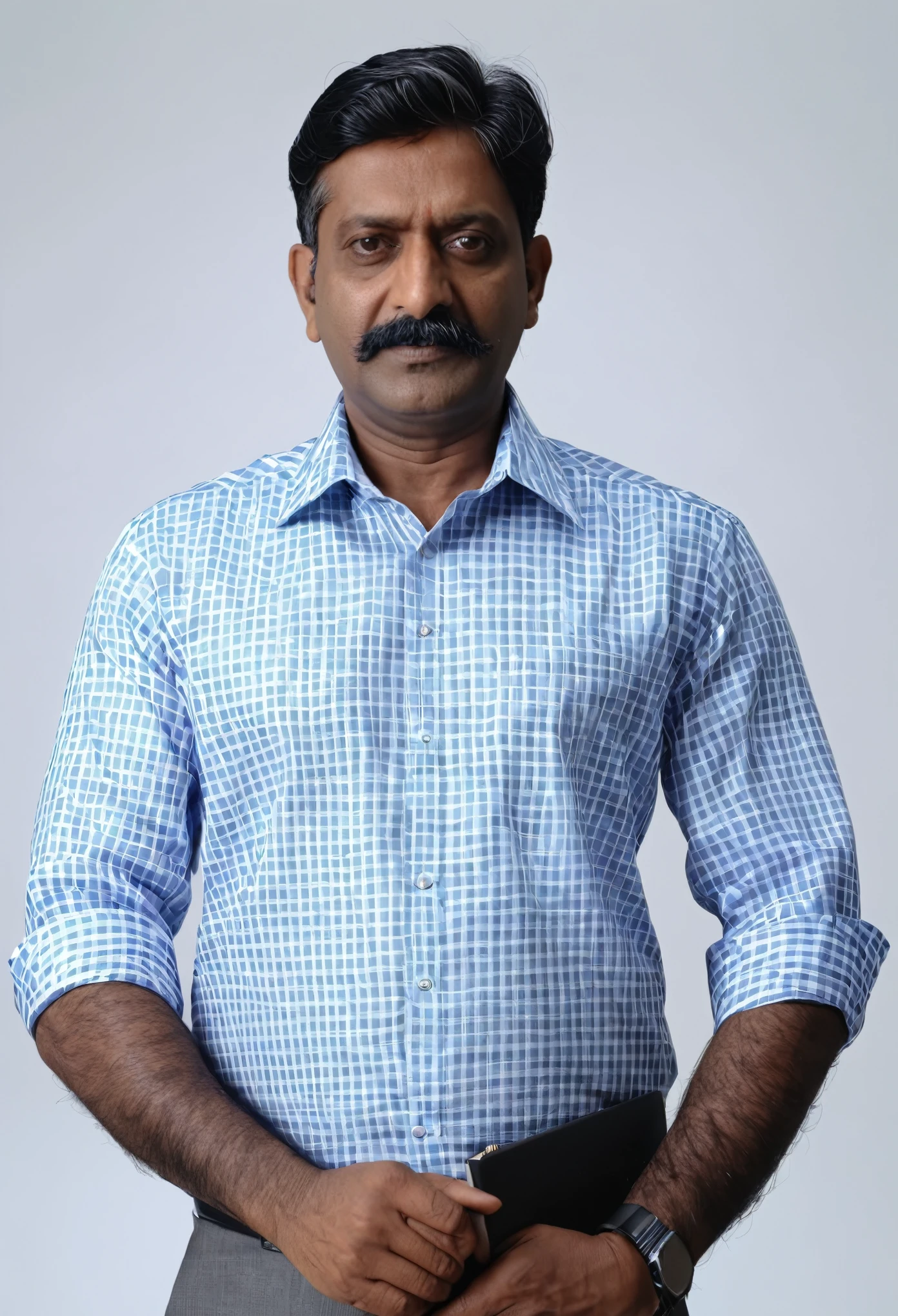 realistic photo of a Indian man around 35-40 years, business photo, shirt, ultra detailed, details, 4k