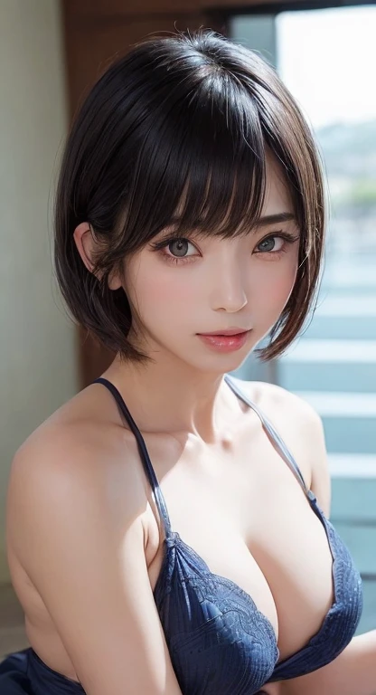 (SFW:1.8、masterpiece, best quality),1 girl, Solitary, hyper Practical, Practical,Practical, looking at the audience, Bright blue-green eyes:1.4,Brunette bob short hair with highly detailed shiny hair, Very exquisite and beautiful colorful clothing:1.4, Lebangas:1.4), mouth closed, Upper Body、Large target Chest eye、eyelash、{巨Large targetな|Large target Chest|巨Large targetなな|Trillion} all :2, Chestの谷間:2、(((Pretty and cute bangs:2、Black hair:2、Add highlights to the eyes:1.4、Large target Chest eye、bob short hair、radiant skin:1.4、looking at the audience、she is very beautiful and cute、Let me see your ears、Beautiful long neck、Smile、Please close your mouth and smile、Bangs and beautiful teeth)))、Ideal body shape、((Very beautiful female student:1.8、Very fashionable and small high leg bikini、School Teacher、Very beautiful seaside background:2、A Clear, Vibrant blue sky))、Beautiful long neck:1.4、(({巨Large target|Large target|巨Large targetな|Trillion} Chest, Chestの谷間:2))、(((Cowboy shooting:2、Close-up of face:2、Chestのクローズアップ:2)))、((transparency、Clear、The beauty of transparency、Gloss))、Perfect anatomical structure、((vertical portrait, Attractive woman))