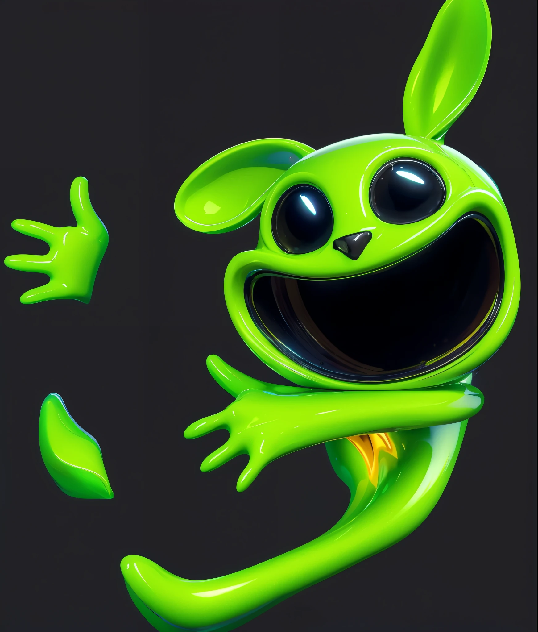 3d style, simplified design, 3d render, glossy texture, smooth 3d model, multiple light sources, rim light, sharp post effects render, (glossy plastic texture with multiple big light probe refractions), perfect cgi, smooth silhouette, high intensity refraction, (super glossy material), most beautiful vfx , blue background, plastic refractions, realistic, 4k, high resolution, rim light, photo shoot, commercial photo, profile shot, 4k, rim light, high resolution, 4k, glossy texture, smooth 3d model, multiple light sources, rim light, sharp post effects render, (glossy metallic texture with multiple big light probe refractions), perfect cgi, cgi art created only with gradients, smooth silhouette, high intensity refraction, (super glossy chrome material), most beautiful vfx, blue background, chrome metal refractions, multiple light sources, rim light, sharp post effects render, perfect cgi, digital art, detailed digital art, reflective, best quality, 4k, masterpiece:1.2, ultra-detailed, realistic, vivid colors, dark and moody lighting, The image of the highest quality, ensuring every detail is showcased perfectly. It in 4k resolution, allowing viewers to immerse themselves in the richness of the colors and intricate details. The realistic rendering. under the spotlight, reflecting, high-resolution image, realistic rendering, dark background, and rim light photorealistic The image features three characters standing in front of three houses. The characters are a red-haired mermaid, a purple cat, and an orange dog. They are each holding a yellow maraca