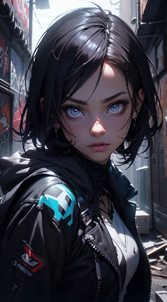 Gothic girl with technical color,Tropical disaster,epcot
(best quality,4k,8k,highres,masterpiece:1.2),ultra-detailed,(realistic,photorealistic,photo-realistic:1.37),vibrant colors,neon lights,futuristic aesthetics,dark atmosphere,gothic style,detailed facial features,glowing eyes,black lipstick,unique fashion style,stunning makeup,urban decay,post-apocalyptic scenery,graffiti-covered walls,ruined buildings,dystopian environment,broken holographic screens,purple and blue tones,harsh industrial lighting,eerie shadows