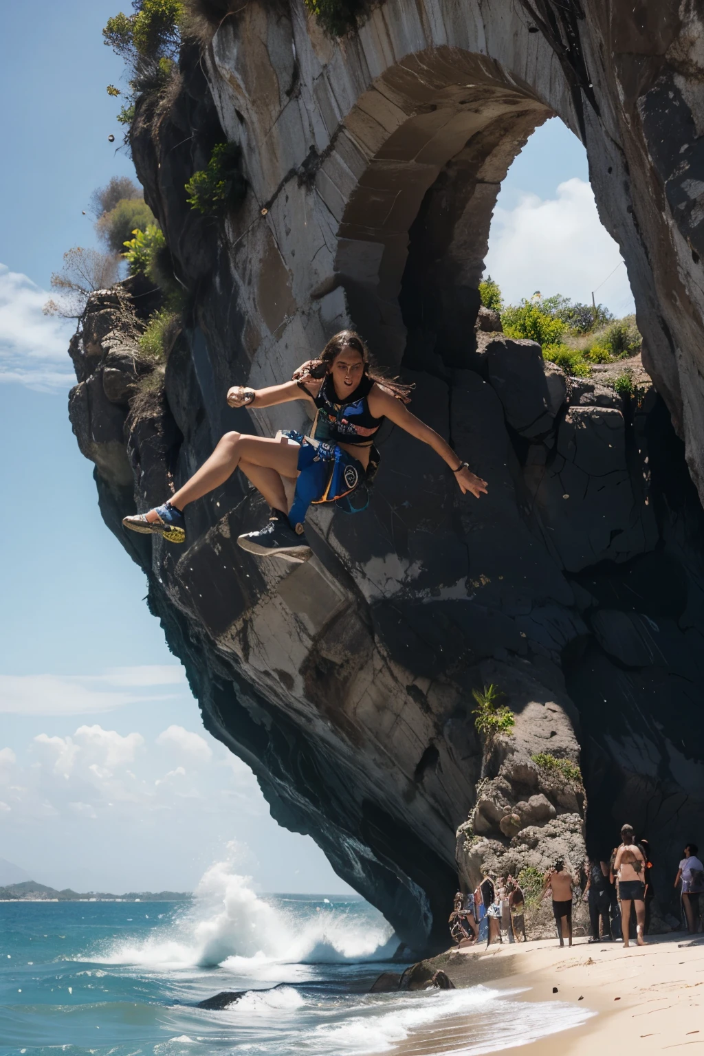 Tentaculos saliendo de un abismo