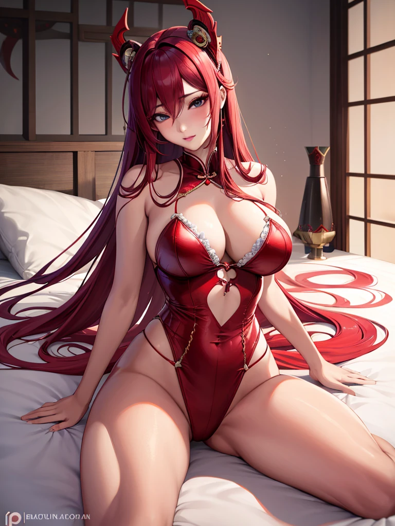 Aralin Asian woman in red lingerie posing on bed, seductive anime girl, photorealistic perfect body, beautiful attractive anime woman, japanese goddess, hyper realistic anime, sakimi chan, biomechanical tits, Real Sensual Gravure Idol, realistic anime girl render, , realistic anime, gorgeous chinese model, Real young gravure idol