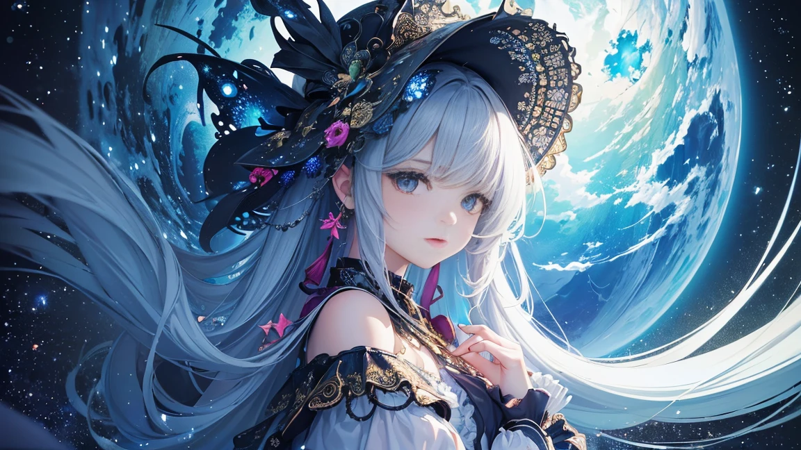 (masterpiece, highest quality, highest quality, Official Art, beautifully、aesthetic:1.2), (One girl:1.3), (Fractal Art:1.3),