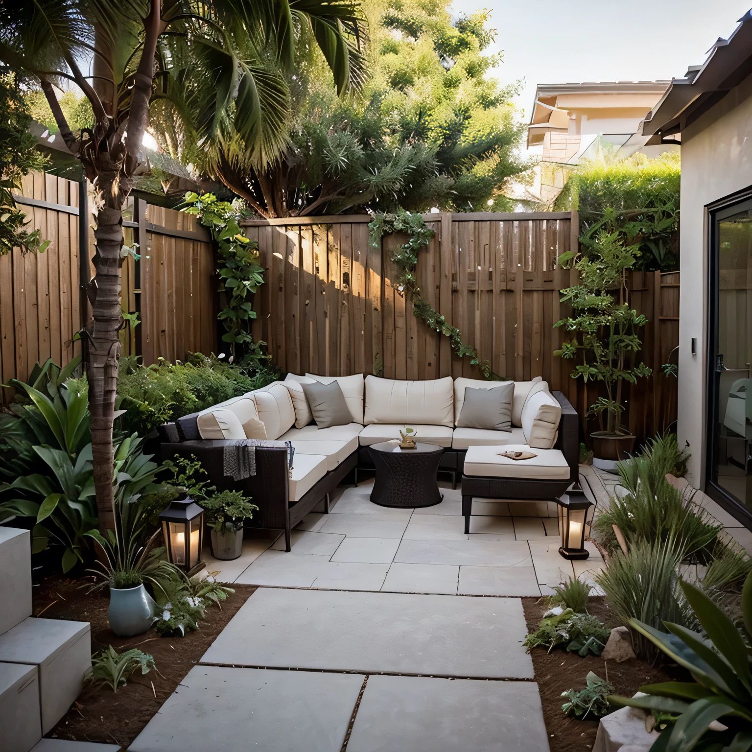 Big Ideas for Small Spaces | Transforming Your Tiny Front Yard into a Stunning Outdoor Oasis setting up privacy screens