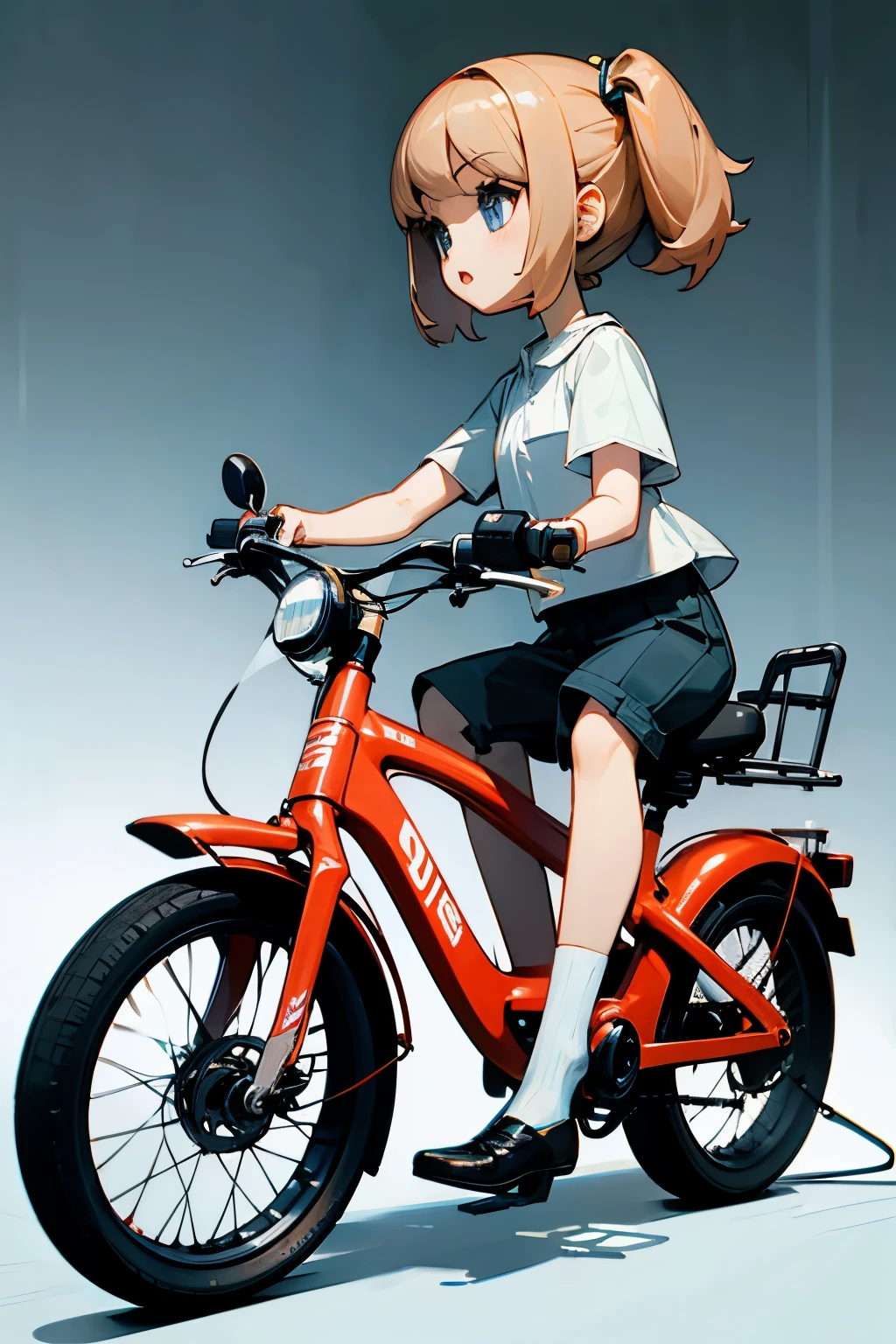 Photorealistic、Chibi Girl Doll（A presentation on the appeal of electric-assisted bicycles）