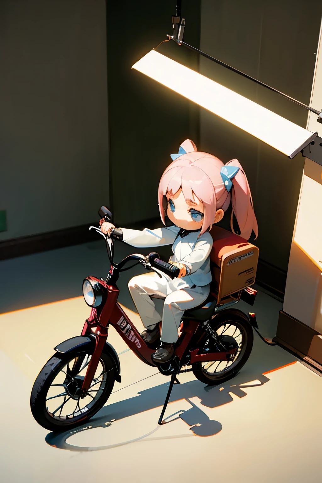 Photorealistic、Chibi Girl Doll(A presentation on the appeal of electric-assisted bicycles)