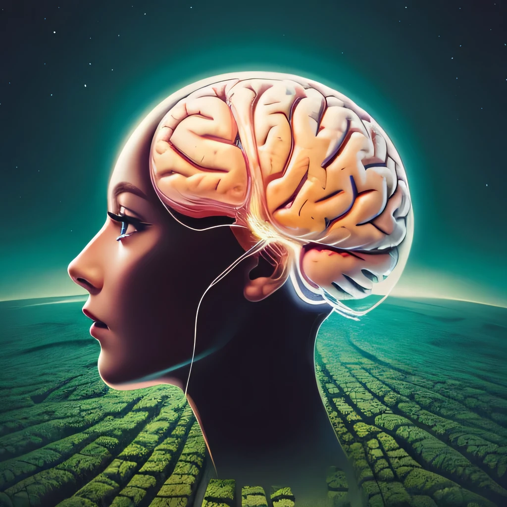 Brain　An illustration　Surreal