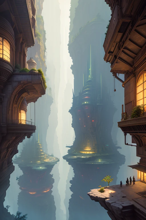 ((masterpiece)),((best quality)),((high detial)),((realistic,))
futuristic age city, deep canyons in the middle, architectural streets, bazaars, Bridges, rainy days, sci-fi, European architecture