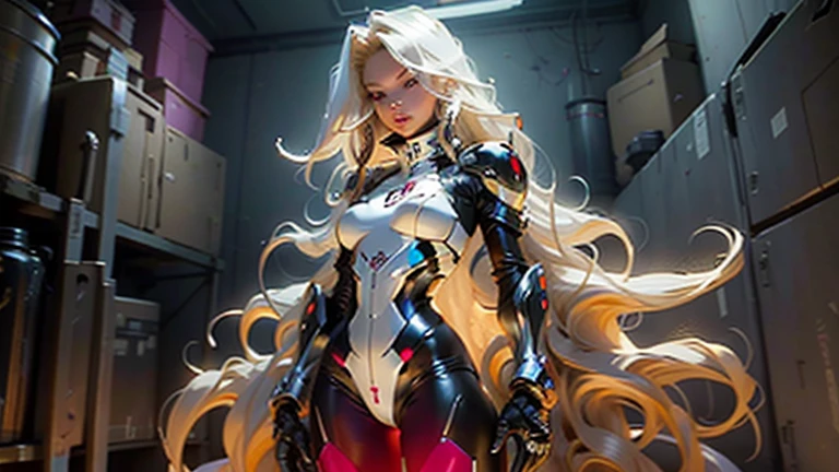 Shayla Stylez Pornstar, a full length portrait ultra long haired ultra blonde platinum female, beauty woman, perfect body, full body, breast