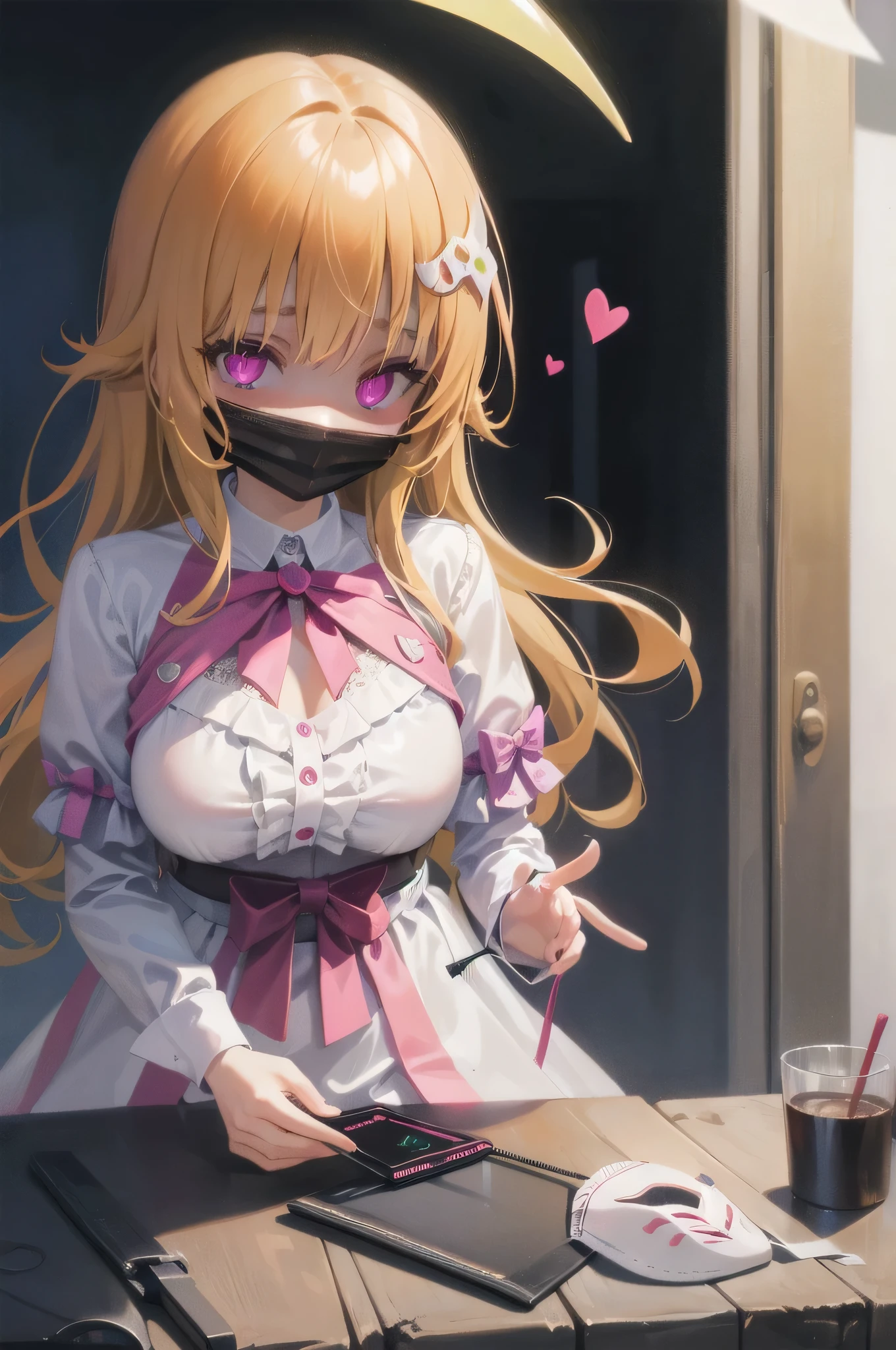 (Tabletop:1.0), (highest quality:1.4), (High resolution:1.2),(Latex lace mouth mask:1.3), Open your mouth,  Sharp contours,  boyish, highest quality, masterpiece,Glasses,Voice of the Heart,Breast milk,yandere,nsfw