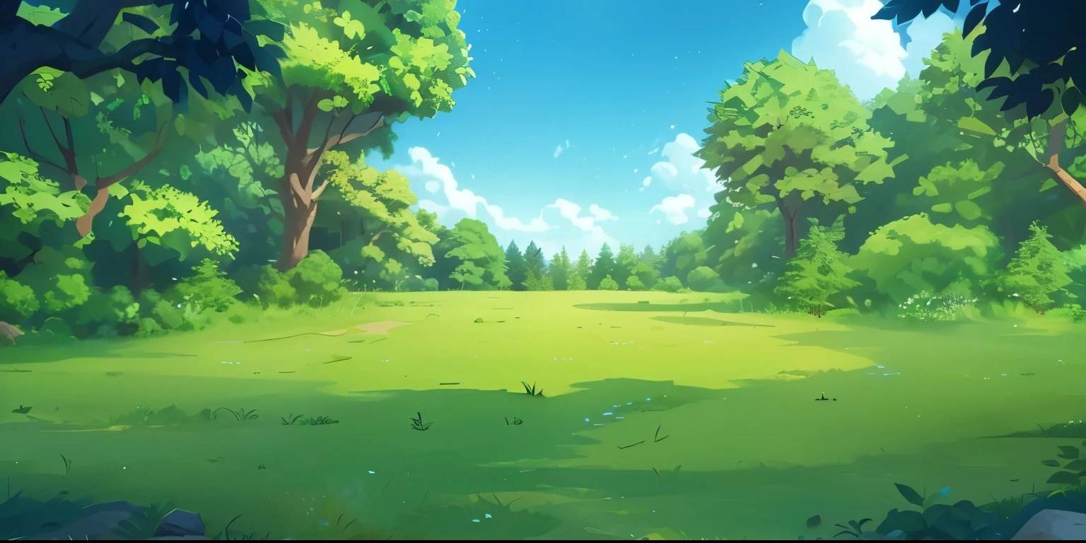 Forest scene，Vertical Image，Cartoon，Isometric 2D Game Art， masterpiece， Super detailed good quality
