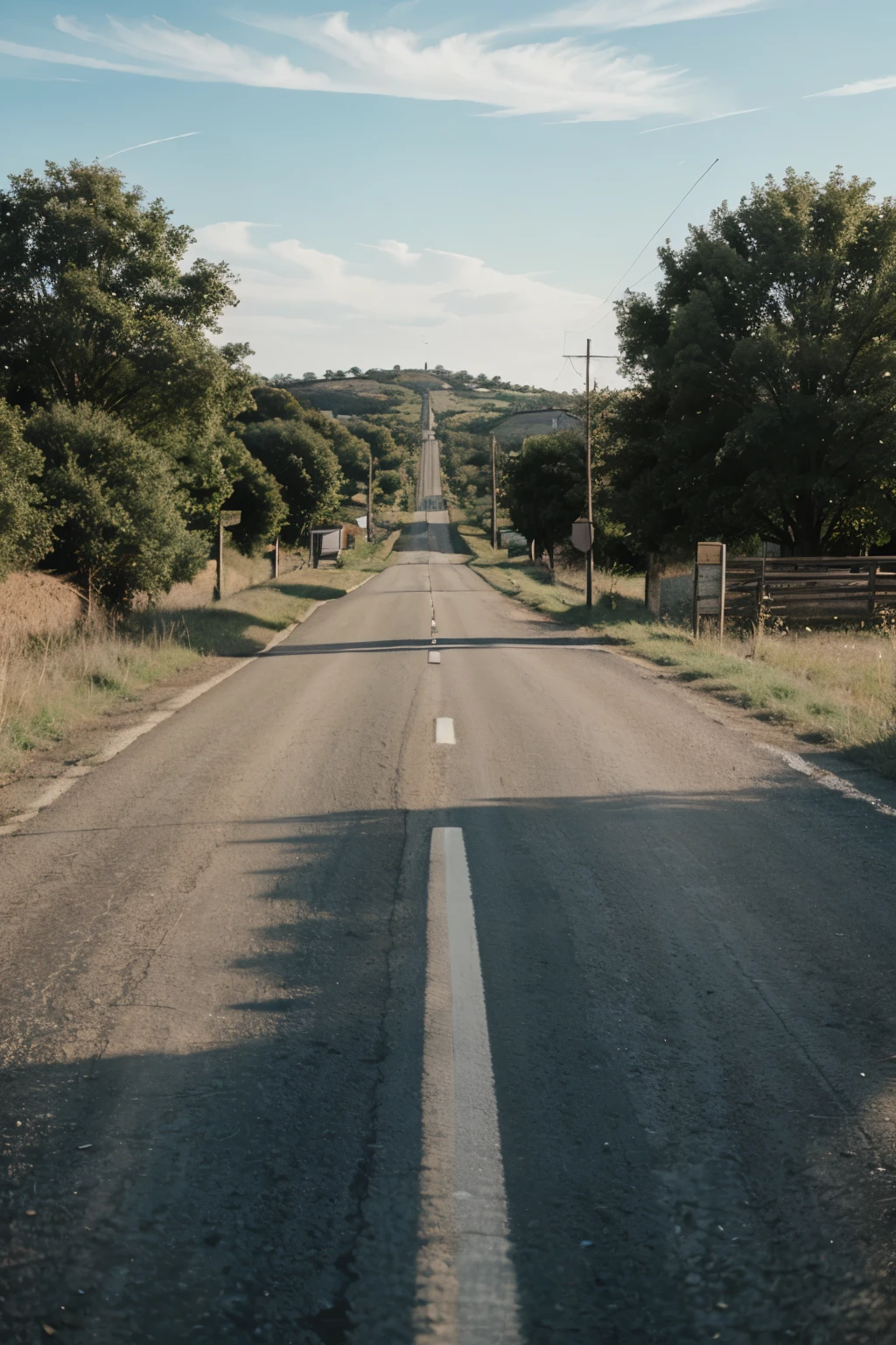 Country road to town
