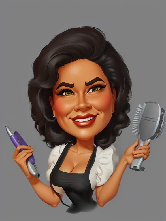 Digital Painting, 8k, Disney Pixar, cartoon woman with a hairbrush and a comb in her hand, caricature style, caricature illustration, in cartoon style, caricature, cartoon artstyle, cartoon style illustration, portrait of cartoon, air brush illustration, cartoon digital art, stylized Digital illustration, cartoon art style, cartoon style, caricature!!!, full color Digital illustration, Digital illustration, cartoon digital painting, art cartoon