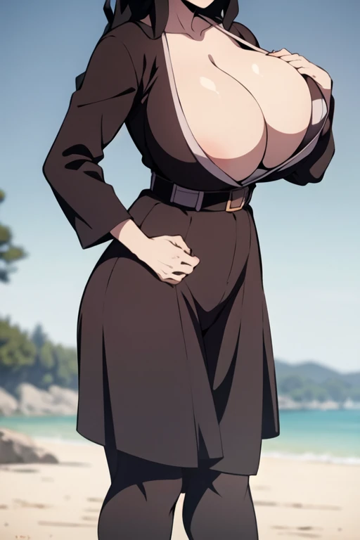 Nezuko. busty busto 350cm ((mejor calidad)), ((obra maestra)), (detallado), cara perfecta Surrealism, 8k, super detail, ccurate, best quality, retina, 1080P, HD, highres, anatomically correct, big tit nude