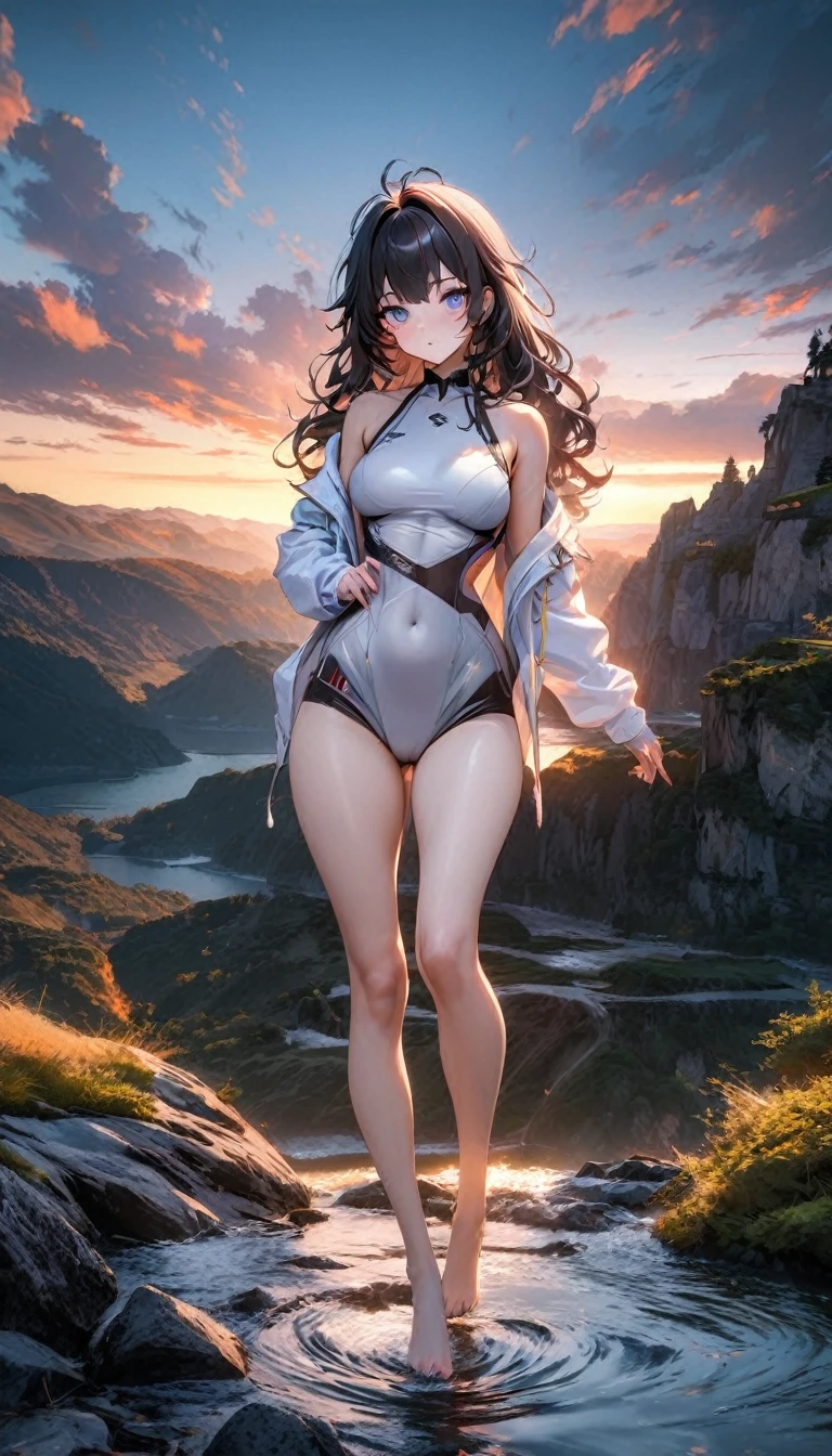 The best of Masterpiece on The Worldwide, the best of landscapes on worldwide, Improved quality, the best of shadow, High quality, Good anatomy, Healthy body, Whole fingers, Normal digits, 16k quality image, perfect hair color, perfect eyes color, highlight eyes, perfect view, Girl, beautiful girl, perfect body, (full body), perfect girl, perfect skin, perfect hairstyle, long hair or short hair, messy hair or stright hair or wavy hair,