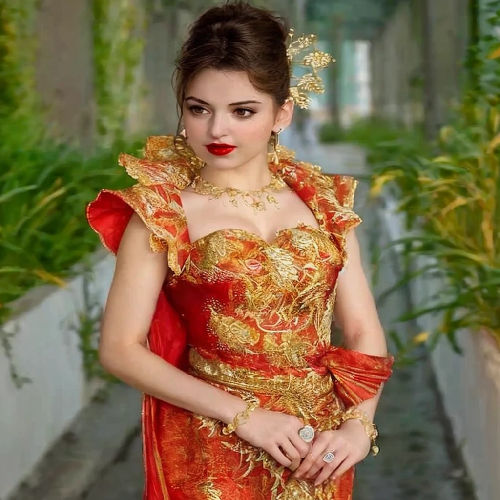 (Masterpiece:1.4),, (best quality:1.4),,3 D,, Ultra high resolution animation,, 8k, CG,, (Very delicate and beautiful:1.2),, , upper body,, from the side,, look at viewer,, , 1 girl,, alone,, Girl Robbery,, mature woman,, , cute, sweet,, , In wheat fields,, blurred background,, , long brown hair,, Ponytail, long, flowing hair,, , brown eyes,, gag,, red lips,, , wind blown face,, , white dress,, large breasts,