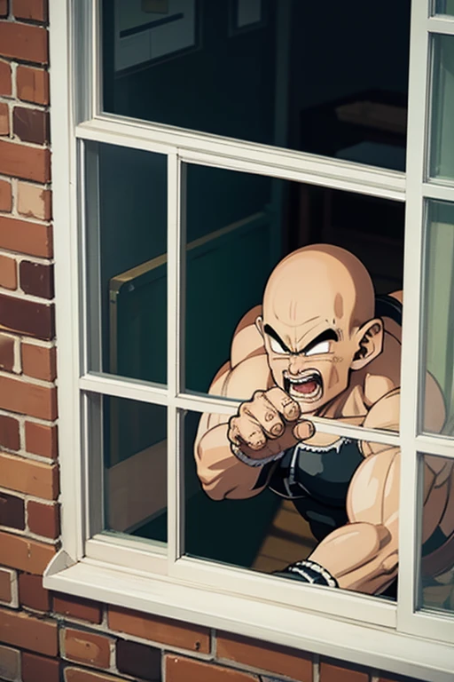 Nappa crashes into a window