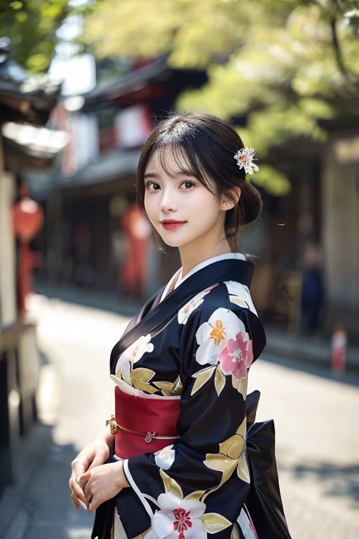 ((Kimono))、((A 24-year-old girl))、randome pose、、((Full body))、(8K、Raw photography、top-quality、masterpiece:1.2)、(realisitic、Photorealsitic:1.37)、ultra-detailliert、超A high resolution、、、 Use natural light and color,1 girl,japanes,kawaii,A dark-haired,Middle hair,,,(depth of fields、chromatic abberation、、Wide range of lighting、Natural Shading、)、、、、、beautifull detailed face、smil、Beautiful detailed skin、Skin Texture、