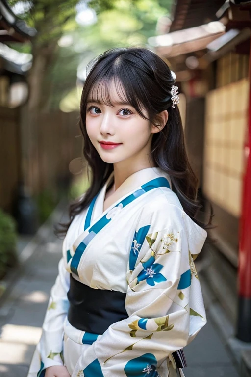 ((Kimono))、((A 24-year-old girl))、randome pose、、((Full body))、(8K、Raw photography、top-quality、masterpiece:1.2)、(realisitic、Photorealsitic:1.37)、ultra-detailliert、超A high resolution、、、 Use natural light and color,1 girl,japanes,kawaii,A dark-haired,Middle hair,,,(depth of fields、chromatic abberation、、Wide range of lighting、Natural Shading、)、、、、、beautifull detailed face、smil、Beautiful detailed skin、Skin Texture、
