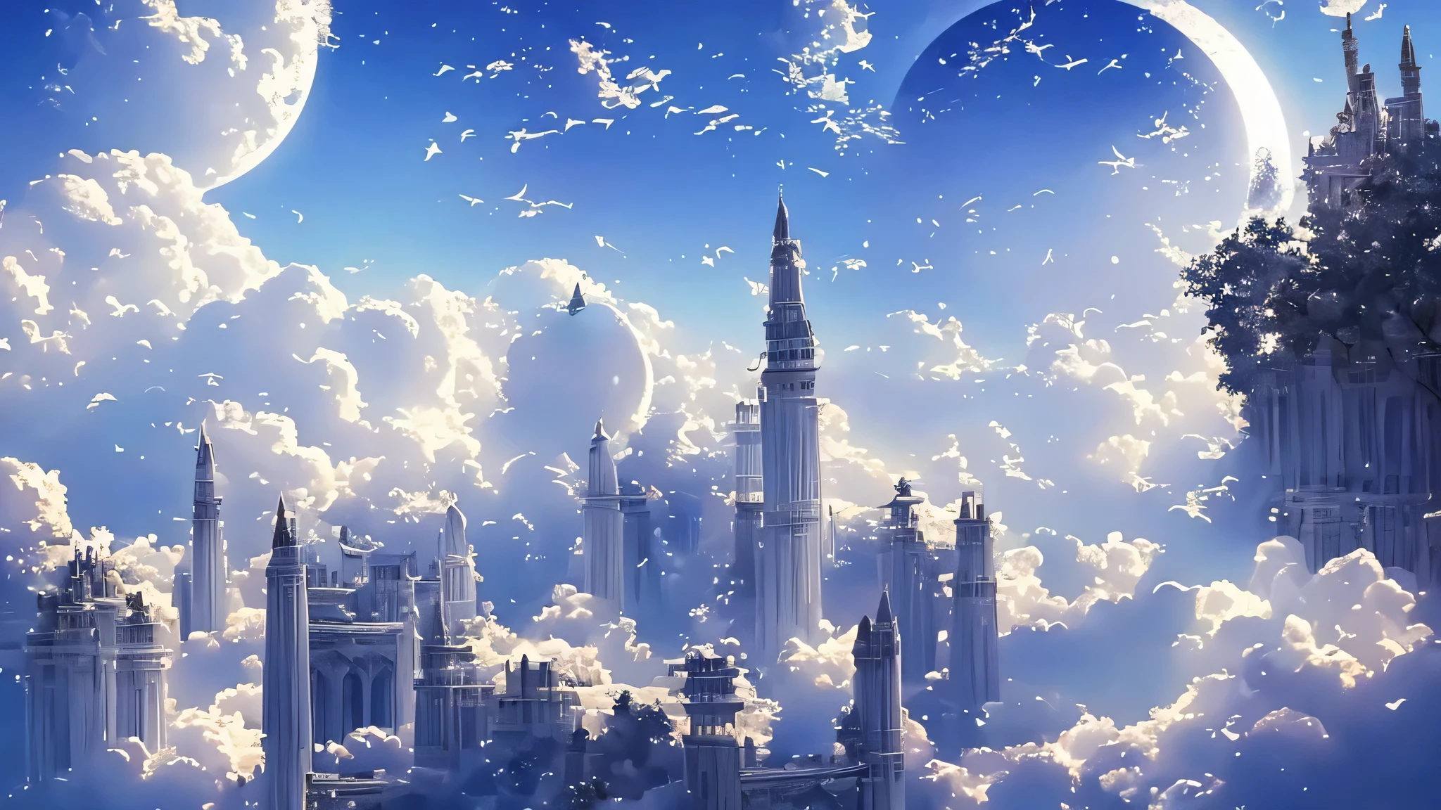 Cloud World, Angels fly around, Majestic gate and pillars, sun、Moon and Stars, In heaven,
masterpiece, highest quality, Super detailed,
Sidon, Sidon Style
(Realistic), Very delicate and beautiful, Depth of written boundary, Film Grain, Professional Lighting,
Photon Mapping, Radio City, Physically Based Rendering,