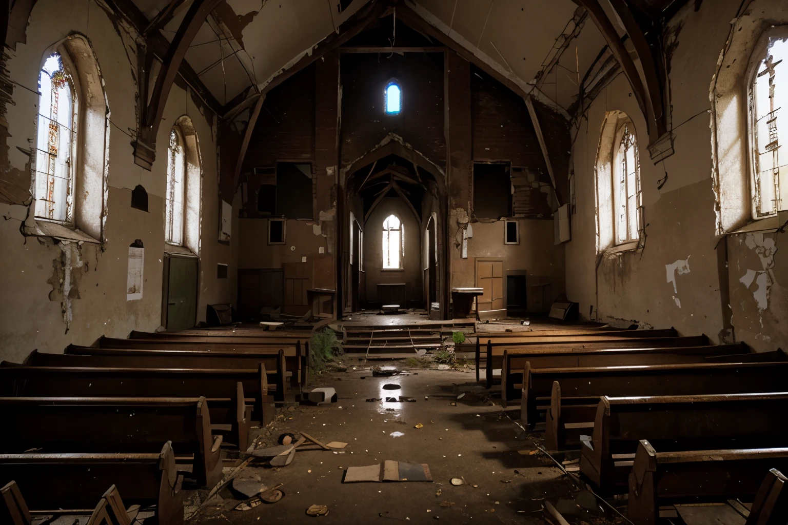 an image of an old abandoned church