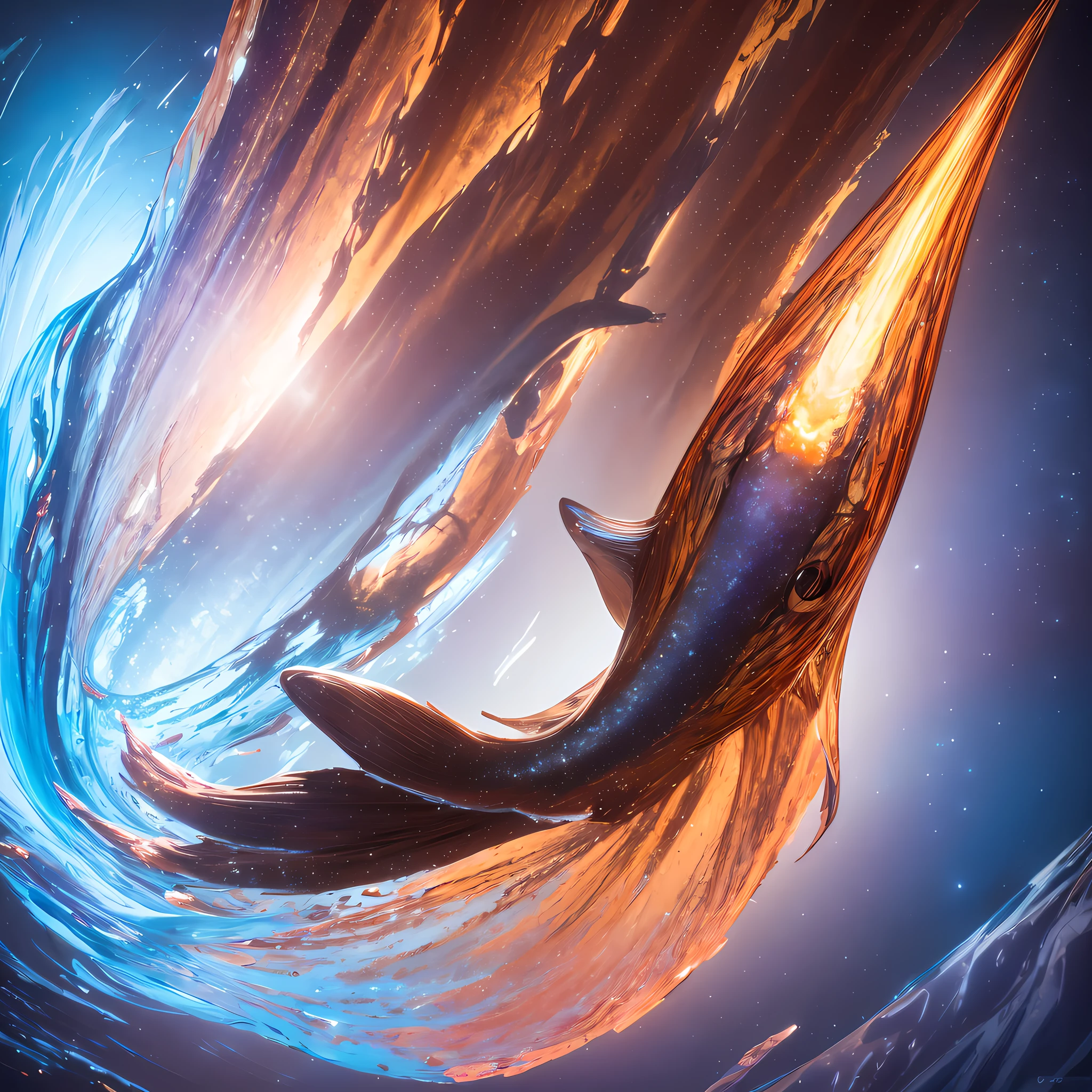 Cloud,Wood giant fish,Immortal future full-body fish spacesuit(Abstract propylene splash:1.2), Blue sky and white cloud background,Purple trench coat(realisticlying:1.4),A high resolution, the detail, RAW photogr, Sharp Re, Nikon D850 Film Stock Photo by Jefferies Lee 4 Kodak Portra 400 Camera F1.6 shots, Rich colors, ultra-realistic vivid textures, Dramatic lighting, Unreal Engine Art Station Trend, cinestir 800,Ivory copper,(((Wood giant fish)))(Future Fish Full Body Crystal Spacesuit)Movie master real-time image quality