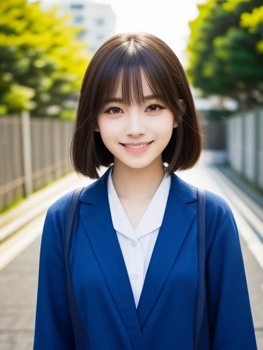 masterpiece, highest quality, High resolution, wallpaper, Realistic, Bright lighting, Professional Lighting, Face Light, Smooth lighting, Japanese Girls, ((Whole body 1.4)),Are standing, ,cute, smile, beautiful girl, gravure, sexy, so beautiful, Beautiful Skin, Beautiful and exquisite、Detailed face、slim、Moderate, short hair, (run and jump)、Schoolyard、Vigorously、smile、skip、Teenage Girlese Realisticな 10 generations Background Blur、Sailor suit、blue sky