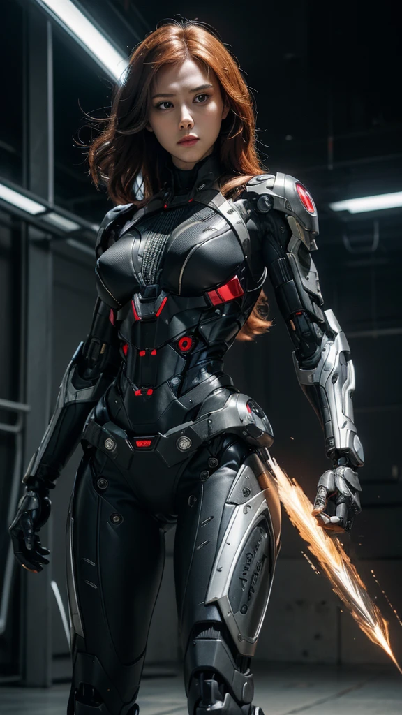 Textured skin, Super Detail, Attention to detail, high quality, high quality, High resolution, 1080p, hard disk, beautiful,(Cyborg Girl),Breast missiles weapons,beautiful cyborg woman,Mecha Cyborg Girl,Battle Mode,Girl with a mechanical body
