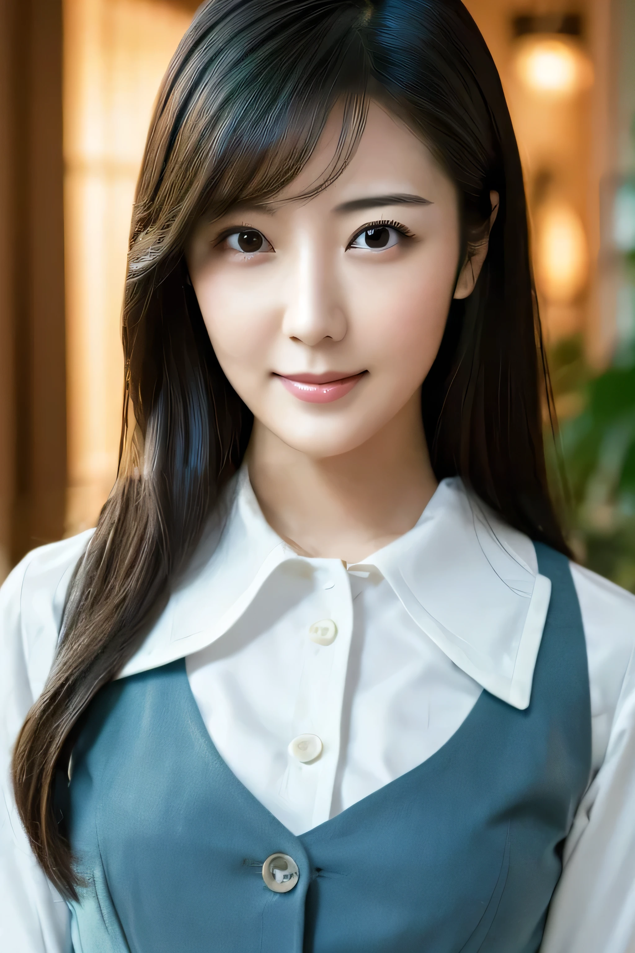 (White button-up shirt),
