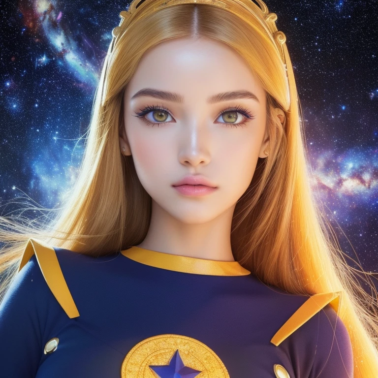 (((medium full shot))), (Masterpiece, photorealistic, photorealism, best quality, ultra-detailed:1.3), (nice hands, perfect hands), official art, cinematic light, (1girl:1.3), (((sailor galaxia))) (galactic constellation embrodeiry:1.3), sharp focus, vivid colors, stunning composition, hyperrealistic, photorealistic, galaxia armor, unreal engine 5 render, sailor moon, galaxia