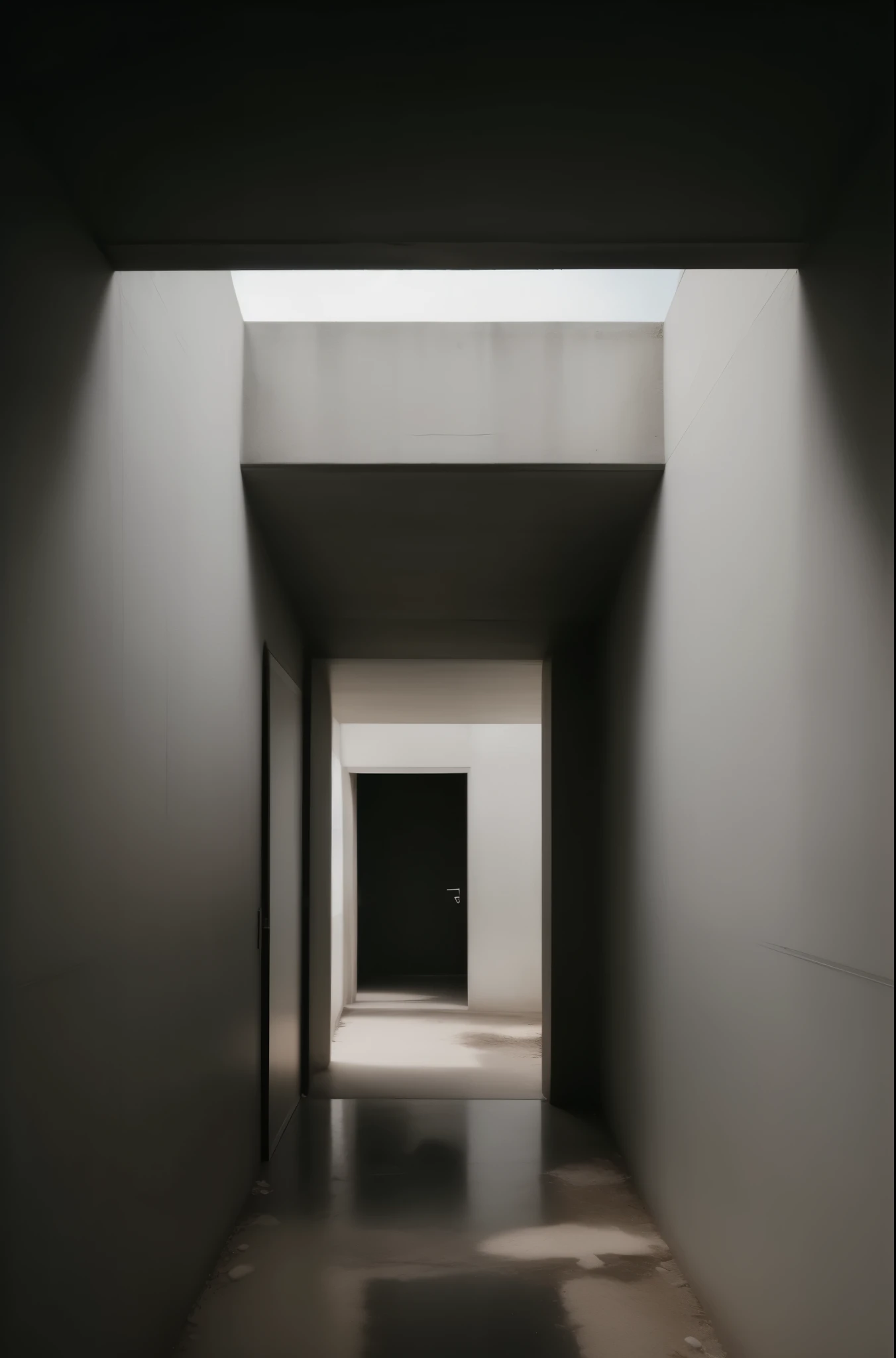 I want a realistic black and white image with the following characteristics:
Casa de Estilo Brutalista
1. Arquitectura:
• Brutalist style with exposed concrete and rigid geometric shapes.
• Austere and minimalist appearance, sin adornos.
2. Color:
• Black and white with strong contrasts and deep shadows.
3. Texto en las Paredes:
• "You're not anymore!” written in big, messy letters.
• Text should appear rushed and be clearly visible.
Atmosphere and Emotion 4. atmosphere:
• Sad and gloomy, with dim lighting such as that of a cloudy or twilight day.
• Transmit melancholy and loneliness.
5. Entorno:
• Overgrown vegetation and signs of neglect such as broken windows and cracked walls.
Personaje en el Fondo
6. Chico de Espaldas:
• A real boy on his back, centrado y mirando hacia la casa.
• Simple and dark clothing, to keep the tone somber.
• Adds a human and emotional element.
composition
7. composition:
• The house should be the central element with the text visible on the walls.
• The boy with his back turned must be centered in the background.
• Balance in the distribution of elements to maintain visual interest and thematic coherence.