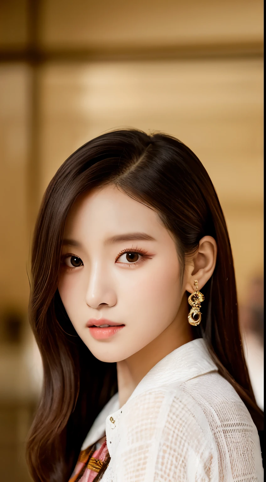 arafed woman in a plaid dress and a white shirt, portrait of jossi of blackpink, jaeyeon nam, jinyoung shin, captured on canon eos r 6, headshot profile picture, taejune kim, portrait of female korean idol, gongbi, kim doyoung, red velvet, yanjun chengt, sakimichan, heonhwa choe