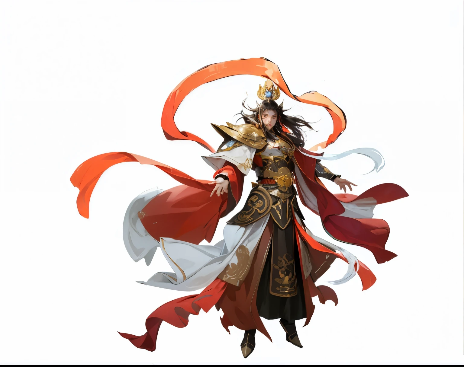 high quality, Li Jing,Meticulous portrayal,Clear structure,Tota,Waist armor,With streamers and robes,belt,Tota天王,Li Jing,