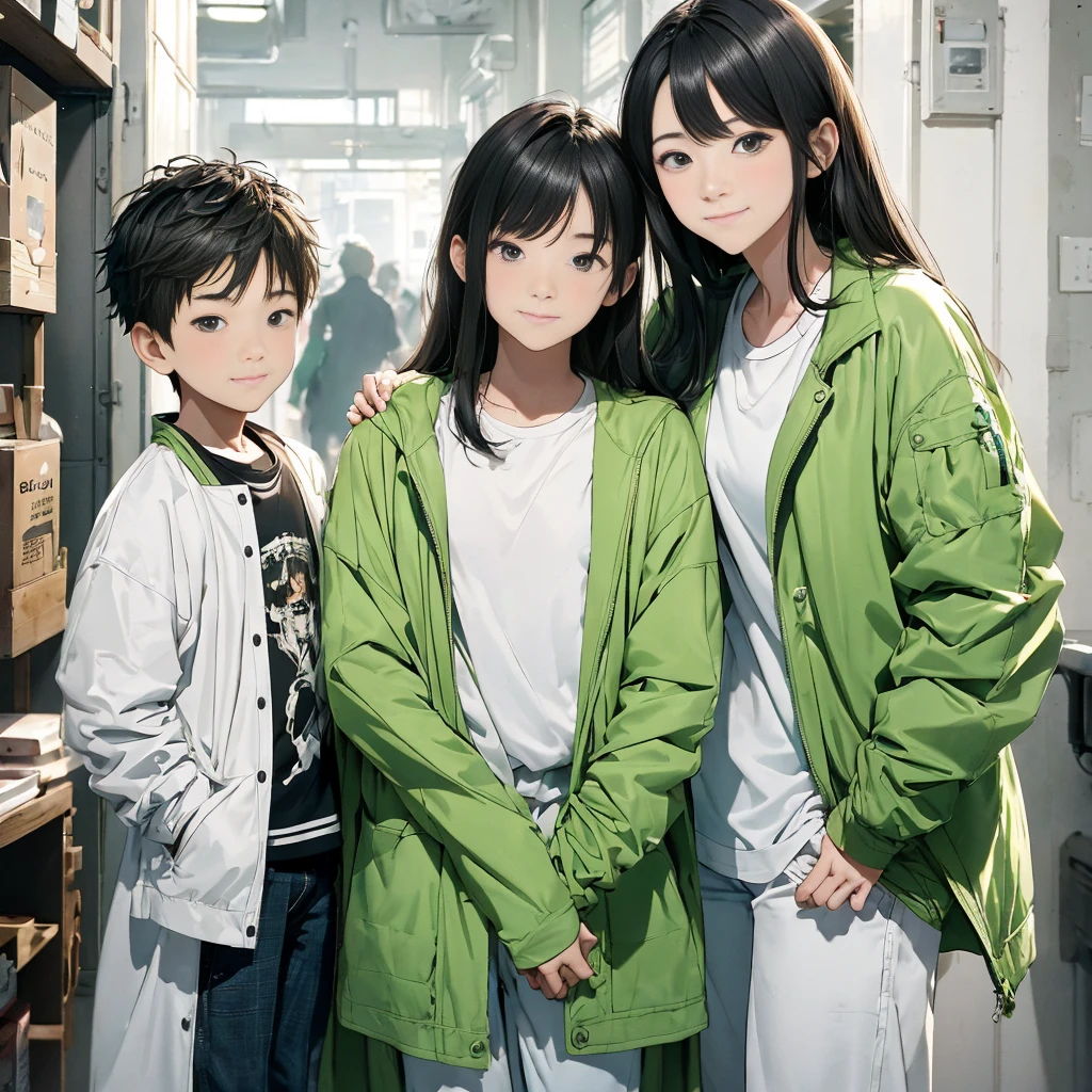 highest quality,masterpiece,超A high resolution,Perfect Anatomy,(Faithfulness:1.4),RAW Photos,smile,Children of short-haired boys,Woman with long hair and 2 year old boy with short hair,a woman and small boy, Mom and short-haired son,Gorgeous Mother And Smiley Boy,(Big tree々Parks with)(((Big treeの後ろに隠れている母)))、(hide and seek)Cowboy Shot,Cinema Lighting,Fashion model parents,Adorable,, (Browsing Caution:1.2)、(Black-haired baby looking for his mother)、(Long-haired mom and short-haired son)、(A mother in a light green jacket and her son in a flesh-colored jacket)