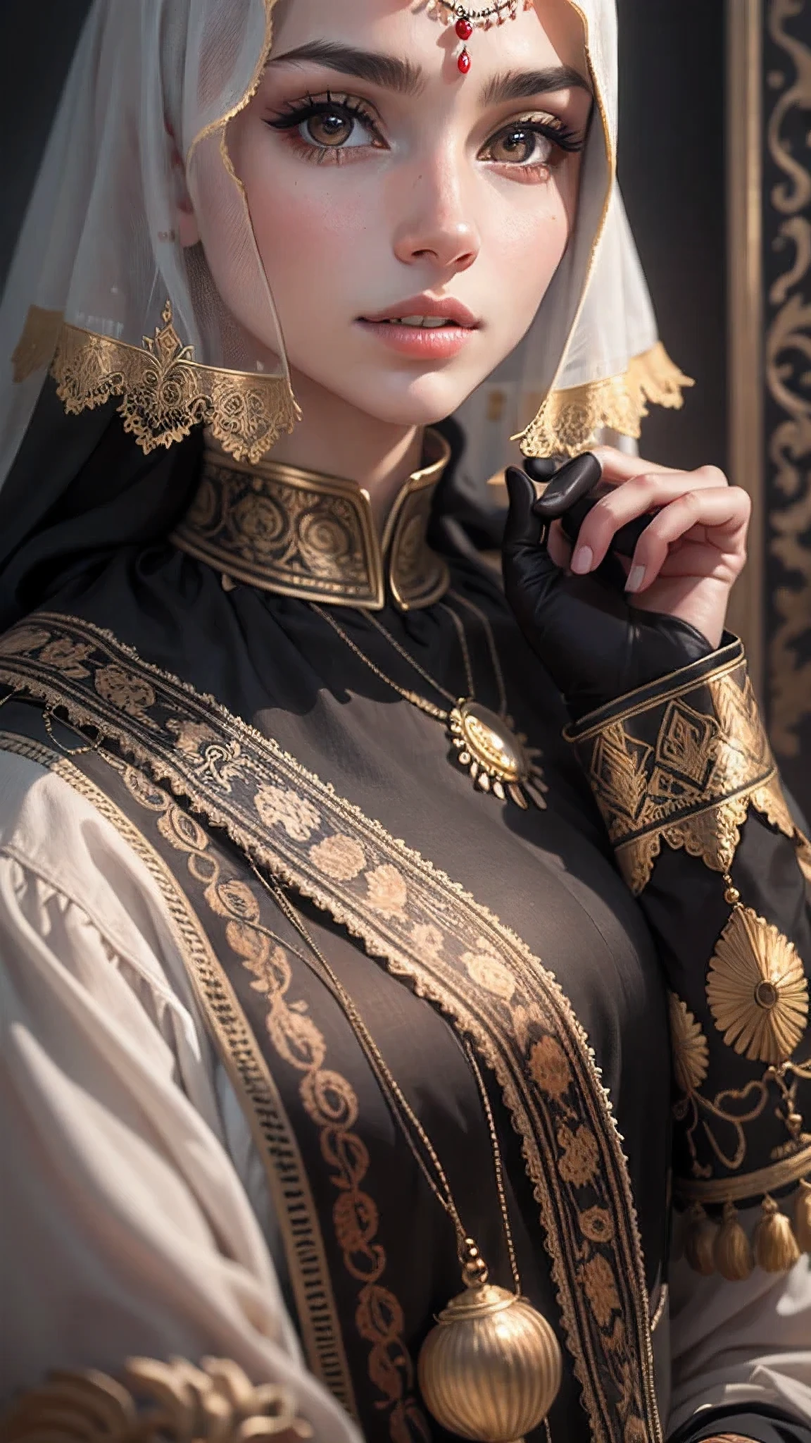 modelshoot style, (extremely detailed CG unity 8k wallpaper), beautiful arabic woman, full shot body photo of the most beautiful artwork in the world, (arabic princess:1.4), beautiful arabic woman, delicate silk clothes, arabian silk Hijab, magic, an arabic village with persian details in the background, hdr, photorealistic paint Sharp focus, dramatic, arabic girl, long higab, long dress, natural beauty, brown eyes