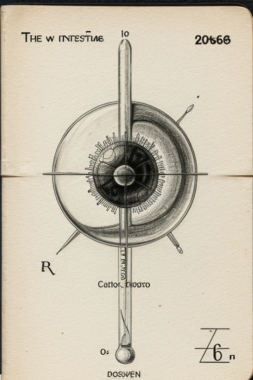 Drawing of an atom with a test tube and a microscope, todos em forma de desenho como a capa de uma cartolina 