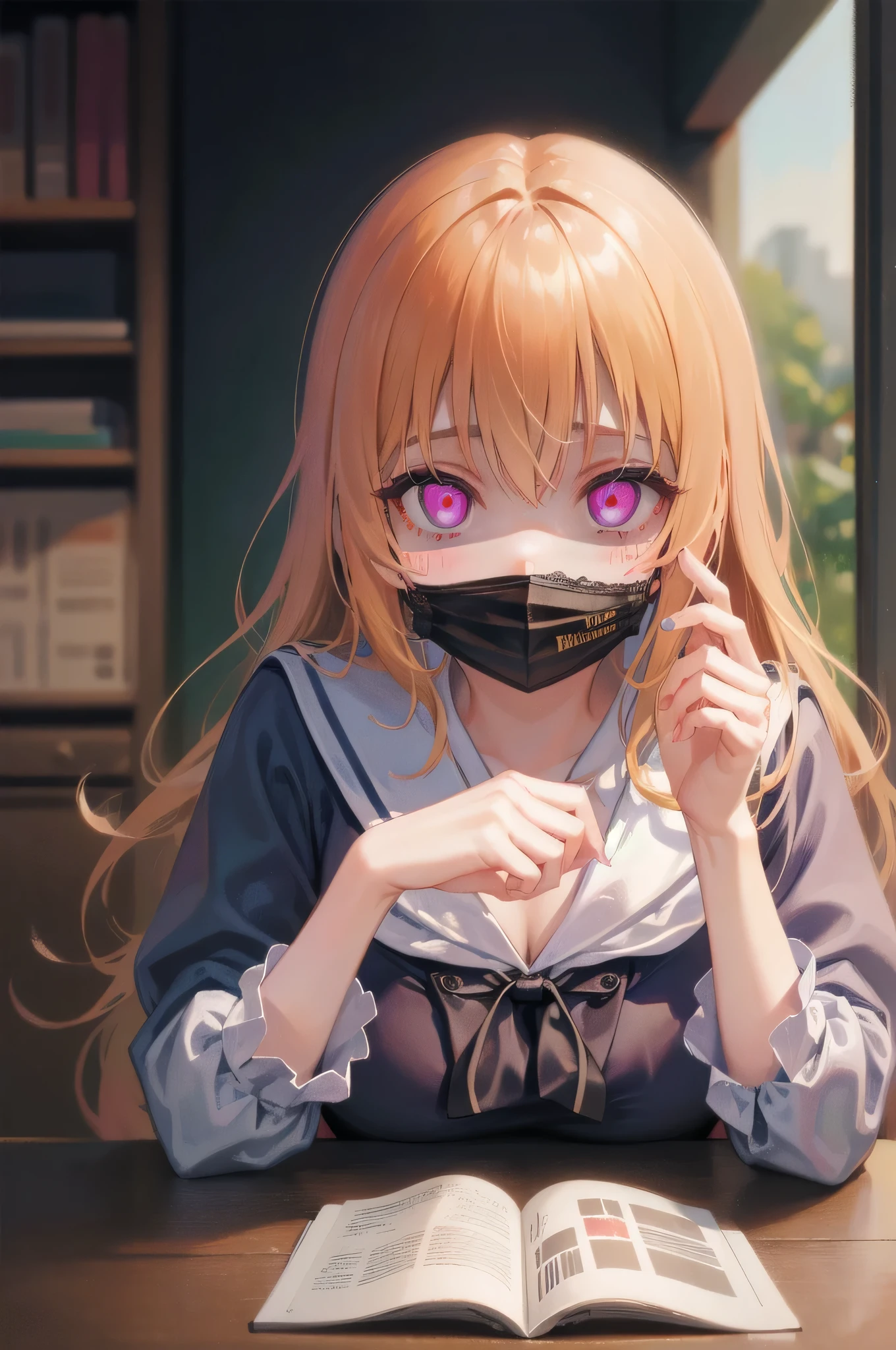 (Tabletop:1.0), (highest quality:1.4), (High resolution:1.2),(Latex lace mouth mask:1.3), Open your mouth,  Sharp contours,  boyish, highest quality, masterpiece,Glasses,Voice of the Heart,Breast milk,yandere,nsfw