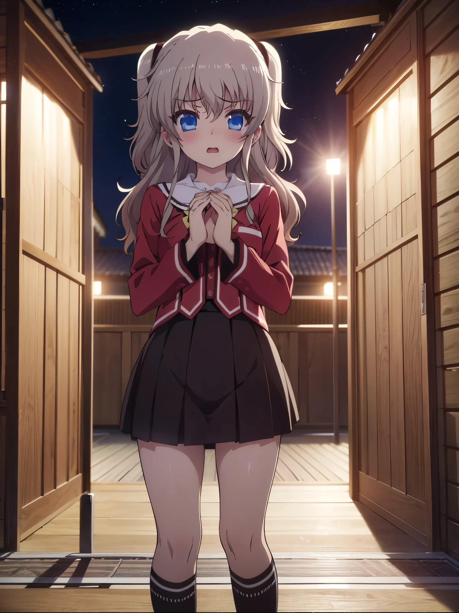 NSFW,1 girl,nao tomori,(High quality small clothes:1.5),(Perfect hands),(Perfect Anatomy),(masterpiece),(highest quality),Embarrassed,blush,Shrine at night,Festivals