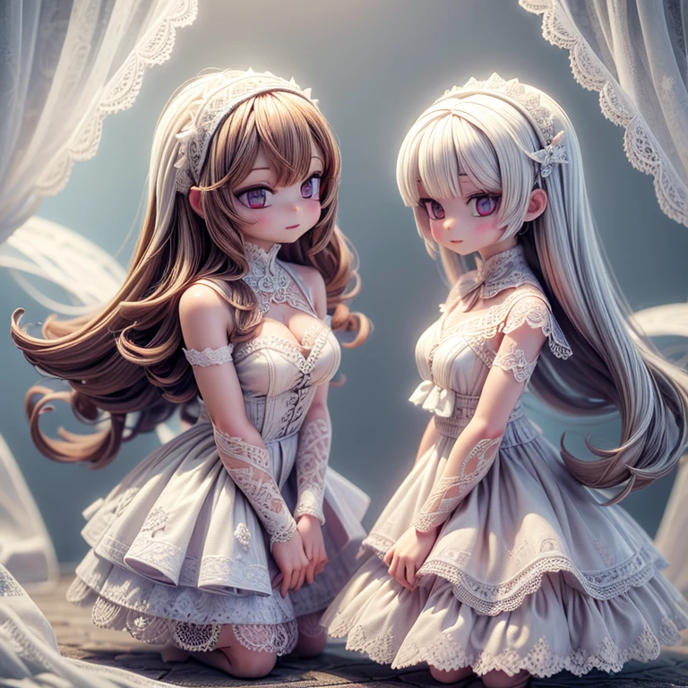 2females\((wearing beautiful delicate three-dimensional white lace:1.5),,smile,very beautiful,very delicate, \), BREAK ,\(many roses\((made by lace:1.5)\)\) BREAK ,quality\(8k,wallpaper of extremely detailed CG unit, ​masterpiece,hight resolution,top-quality,top-quality real texture skin,hyper realisitic,increase the resolution,RAW photos,best qualtiy,highly detailed,the wallpaper,cinematic lighting,ray trace,golden ratio\),dynamic angle,macro photography,[nsfw:2.0],close up lace