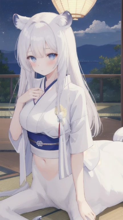 (best quality, masterpiece), 1 girl, centaur, It takes, White skin, Japanese , exposing the abdomen,belly button t-shirt, 아름다운 소녀 perfect wolf photo, perfect wolf photo